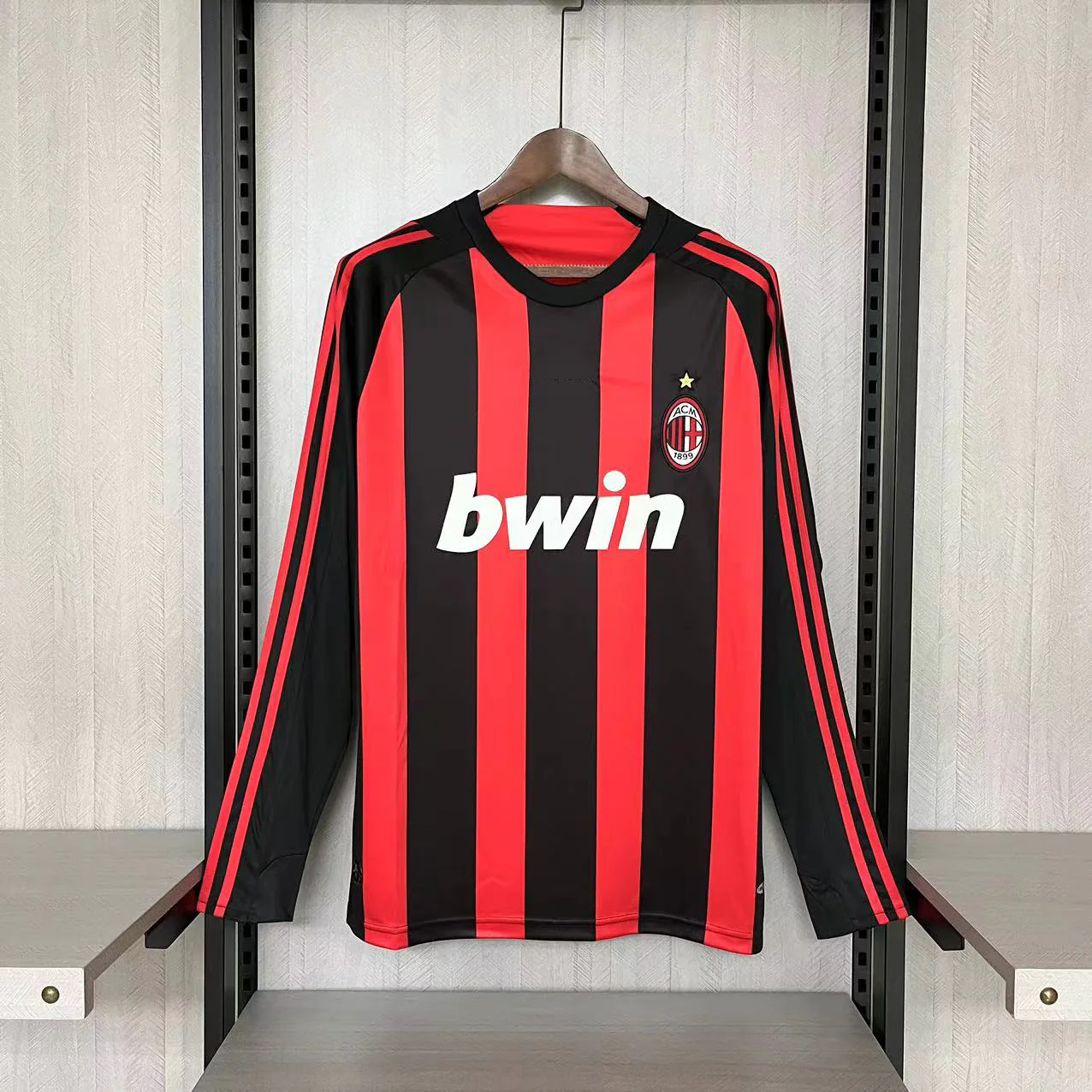 2008-09 AC Milan Home Long Sleeve S-XXL